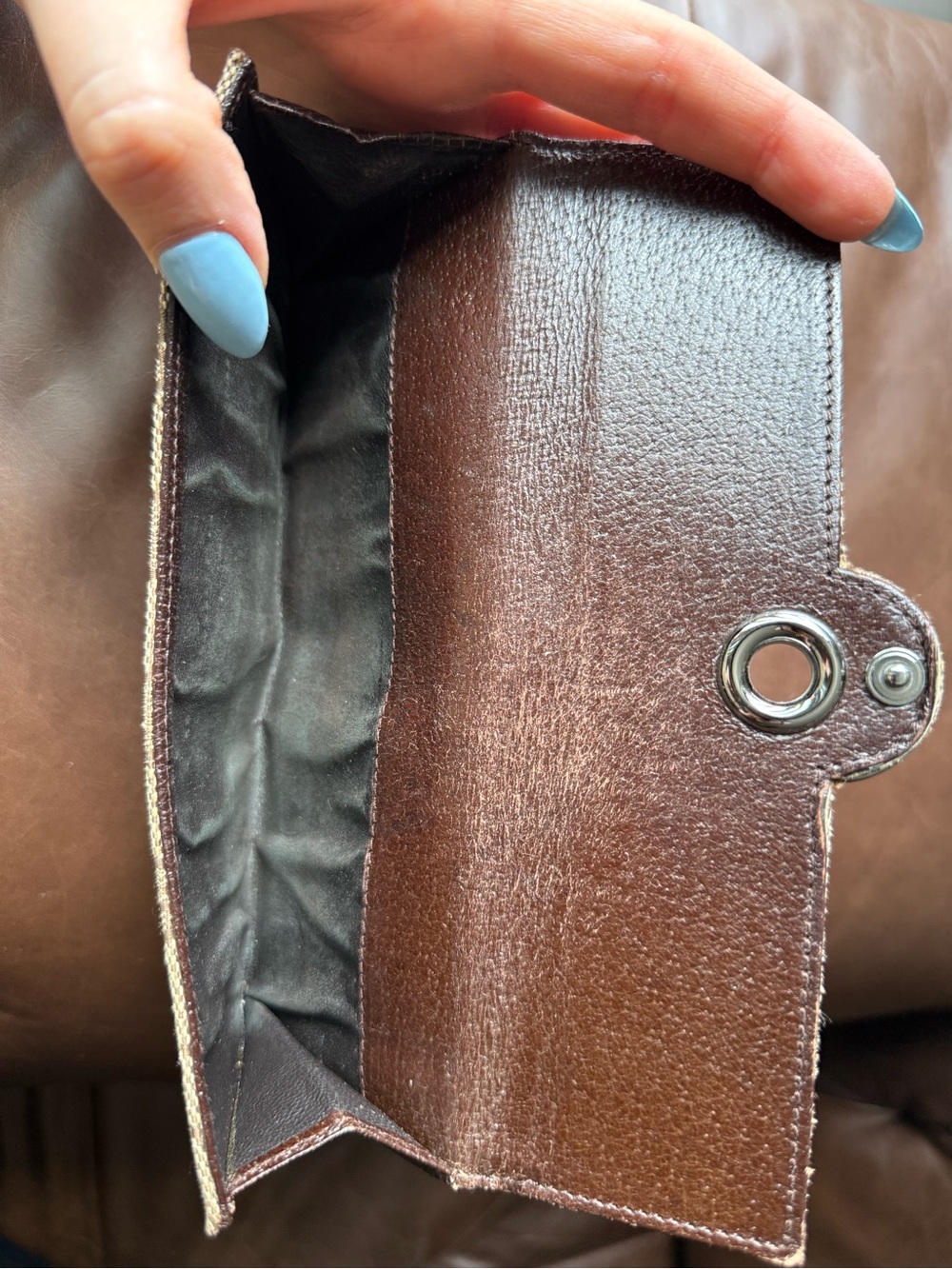 Authentic Gucci Beige and Brown GG Canvas Snap Wallet - Picture 7 of 9